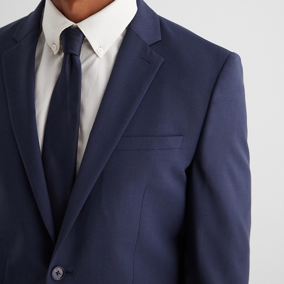 EXPRESS Extra Slim Navy Wool-Blend Modern Tech Suit NWT - Picture 4 of 15